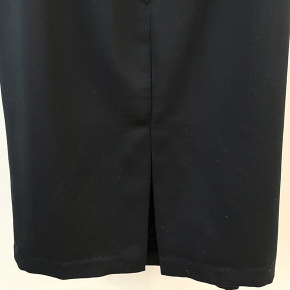 Lord & Taylor Black Strapless Cocktail Dress Size 6 Beaded Bodice Bow Detail - Picture 9 of 11